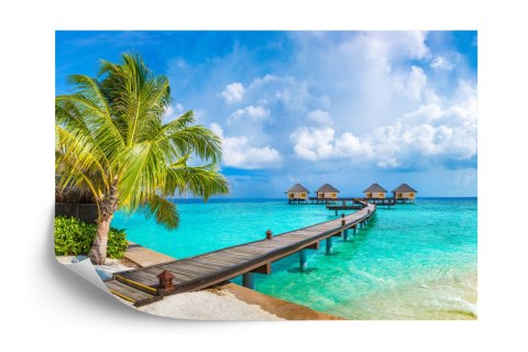 Fototapeta Tropikalne Domki Na Malediwach Vinyl Gładki 152.5x104 FT-4129-VGL