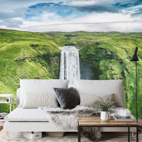 Fototapeta Widok Z Lotu Ptaka Na Wodospad 3D Vinyl Gładki 152.5x104 FT-4466-VGL