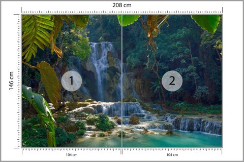 Fototapeta Wodospad Kaskada Flizelina 208x146 FT-566-VEXL