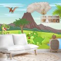 Fototapeta Dinozaury I Wulkan Flizelina 208x146 FT-2278-VEXL