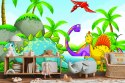 Fototapeta Dinozaury Zieleń I Palmy Flizelina 208x146 FT-2281-VEXL