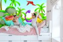Fototapeta Dinozaury Zieleń I Palmy Vinyl Gładki 152.5x104 FT-2281-VGL