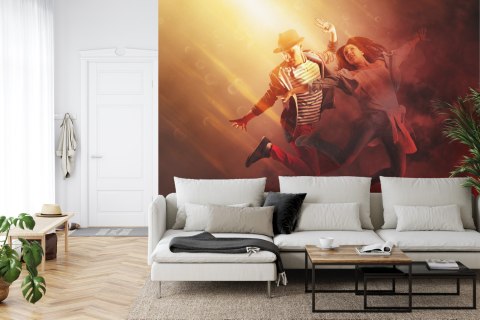 Fototapeta Hip-Hopowa Para Taneczna Podczas Występu Flizelina 208x146 FT-3829-VEXL