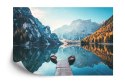 Fototapeta Jezioro Lago Di Braies We Włoszech Vinyl Gładki 152.5x104 FT-3932-VGL