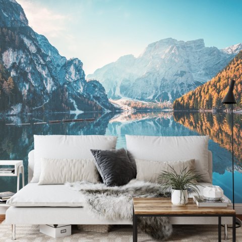 Fototapeta Jezioro Lago Di Braies We Włoszech Vinyl Gładki 152.5x104 FT-3932-VGL