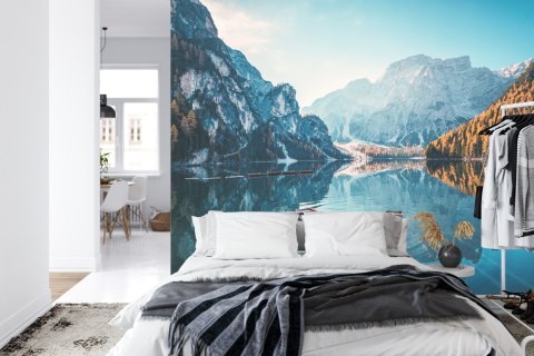 Fototapeta Jezioro Lago Di Braies We Włoszech Vinyl Gładki 152.5x104 FT-3932-VGL