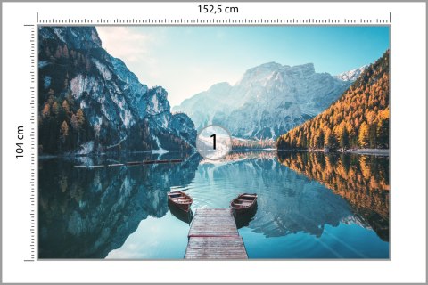 Fototapeta Jezioro Lago Di Braies We Włoszech Vinyl Gładki 152.5x104 FT-3932-VGL