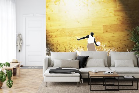 Fototapeta Koszykarz Na Tle Desek Flizelina 208x146 FT-3164-VEXL