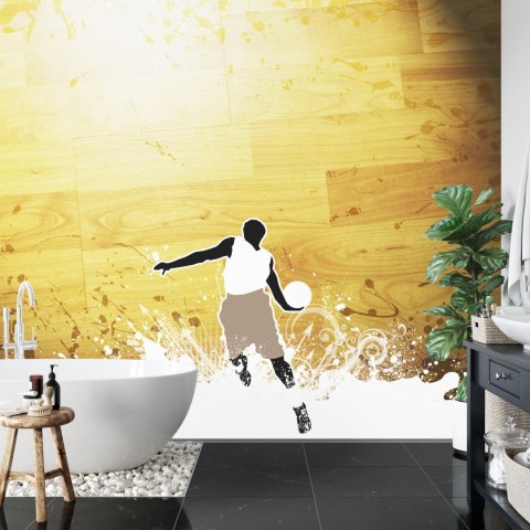 Fototapeta Koszykarz Na Tle Desek Vinyl Gładki 152.5x104 FT-3164-VGL