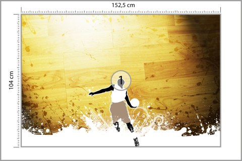 Fototapeta Koszykarz Na Tle Desek Vinyl Gładki 152.5x104 FT-3164-VGL