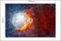 Fototapeta Piłka Siatkowa Między Wodą I Ogniem Vinyl Gładki 152.5x104 FT-3173-VGL