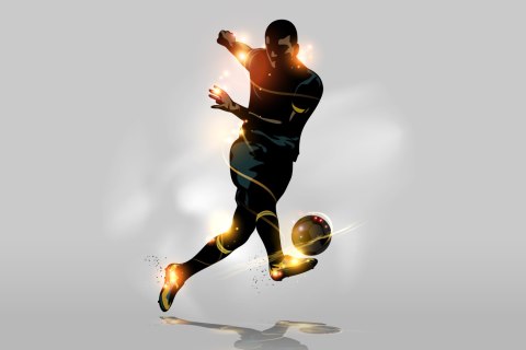 Fototapeta Piłkarz Strzelający Gola Flizelina 208x146 FT-3353-VEXL