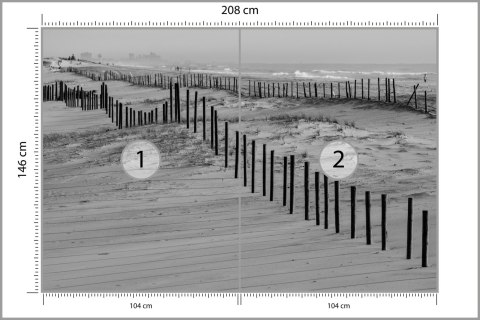 Fototapeta Plaża Morze Wydmy Flizelina 208x146 FT-376-VEXL