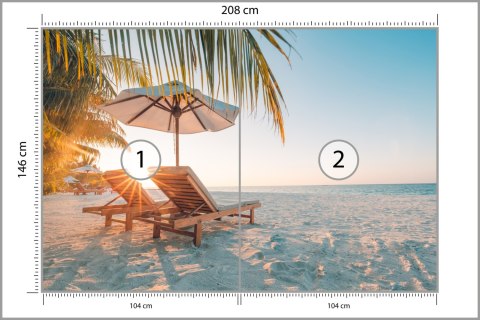 Fototapeta Plaża Zachód Słońca Flizelina 208x146 FT-386-VEXL