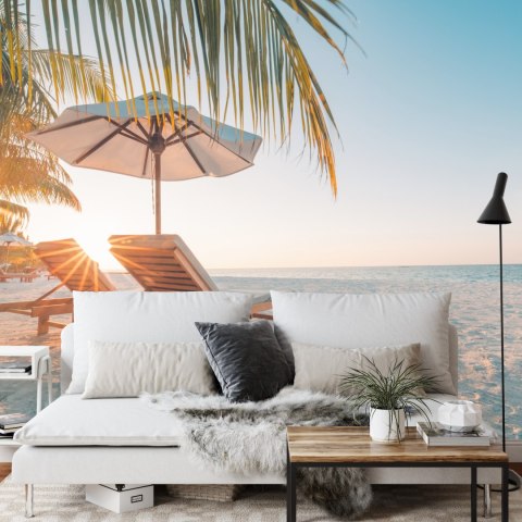 Fototapeta Plaża Zachód Słońca Vinyl Gładki 152.5x104 FT-386-VGL