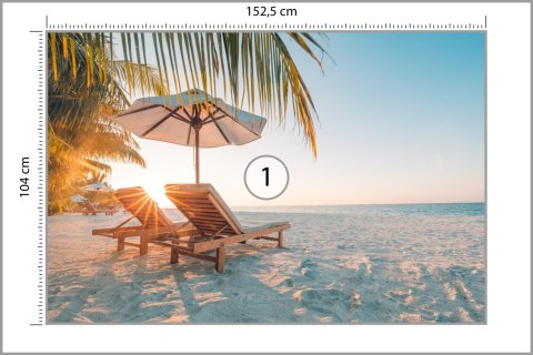 Fototapeta Plaża Zachód Słońca Vinyl Gładki 152.5x104 FT-386-VGL