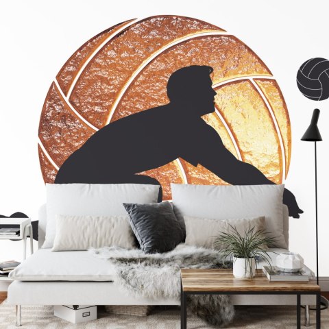 Fototapeta Siatkarz Na Tle Piłki Vinyl Gładki 152.5x104 FT-3169-VGL