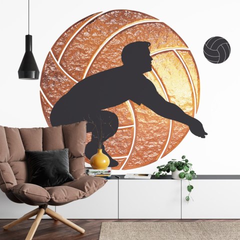 Fototapeta Siatkarz Na Tle Piłki Vinyl Gładki 152.5x104 FT-3169-VGL