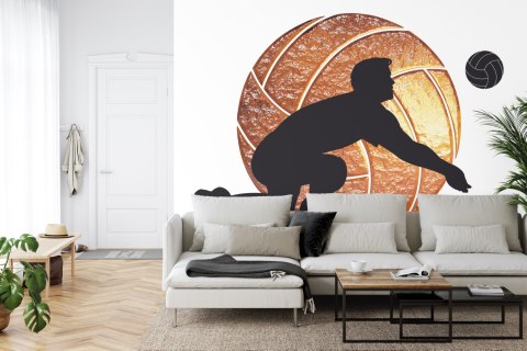 Fototapeta Siatkarz Na Tle Piłki Vinyl Gładki 152.5x104 FT-3169-VGL