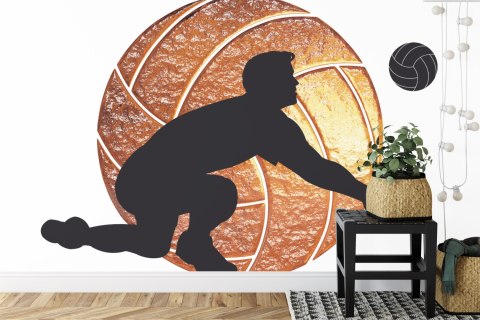 Fototapeta Siatkarz Na Tle Piłki Vinyl Gładki 152.5x104 FT-3169-VGL