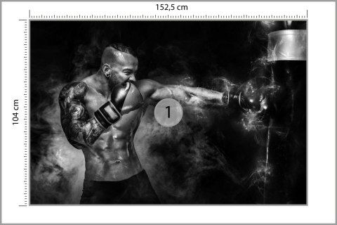 Fototapeta Trenujący Pięściarz Vinyl Gładki 152.5x104 FT-3438-VGL
