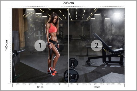 Fototapeta Wysportowana Kobieta Na Siłowni Flizelina 208x146 FT-3949-VEXL