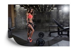 Fototapeta Wysportowana Kobieta Na Siłowni Vinyl Gładki 152.5x104 FT-3949-VGL