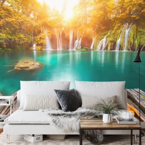 Fototapeta Jesienny Wodospad Flizelina 208x146 FT-579-VEXL