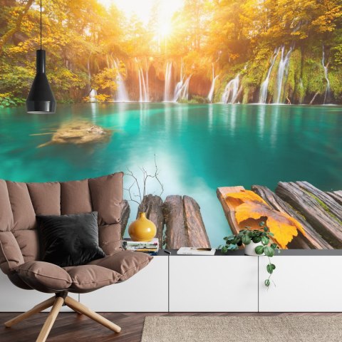 Fototapeta Jesienny Wodospad Flizelina 208x146 FT-579-VEXL