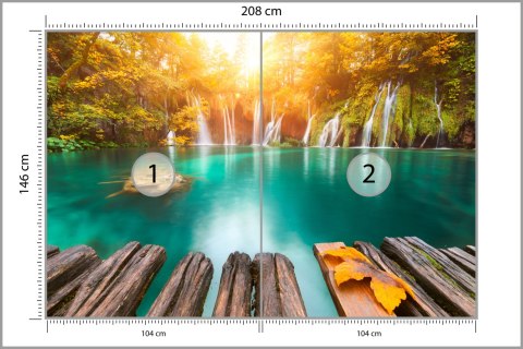 Fototapeta Jesienny Wodospad Flizelina 208x146 FT-579-VEXL