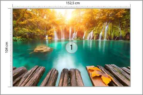 Fototapeta Jesienny Wodospad Vinyl Gładki 152.5x104 FT-579-VGL