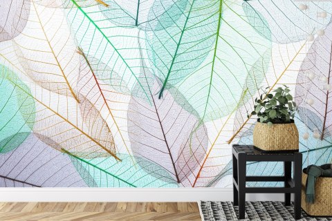 Fototapeta Kolorowe Prześwitujące Liście Vinyl Gładki 152.5x104 FT-3608-VGL