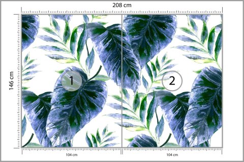 Fototapeta Liście Tropikalne Flizelina 208x146 FT-417-VEXL