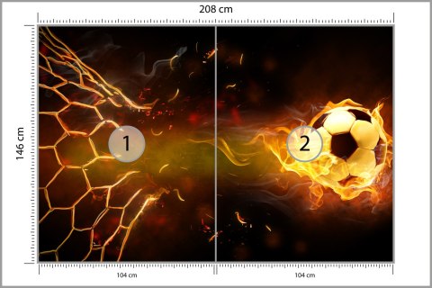 Fototapeta Piłkarska Sportowa Piłka Flizelina 208x146 FT-1293-VEXL