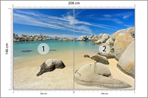 Fototapeta Plaża Morze Skały Flizelina 208x146 FT-381-VEXL