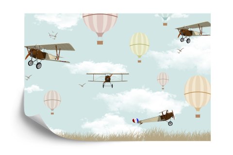 Fototapeta Samoloty I Balony Na Niebie Flizelina 208x146 FT-2343-VEXL