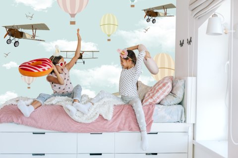 Fototapeta Samoloty I Balony Na Niebie Vinyl Gładki 152.5x104 FT-2343-VGL