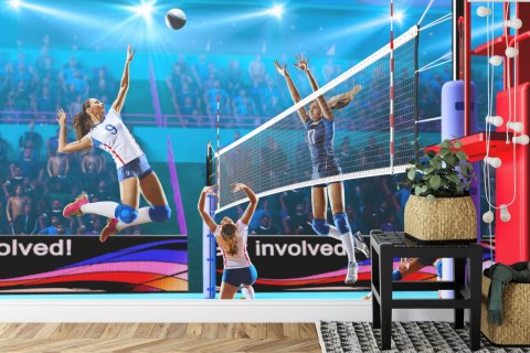 Fototapeta Siatkarki Podczas Meczu Vinyl Gładki 152.5x104 FT-3242-VGL