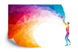 Fototapeta Siatkarz W Abstrakcyjnym Wydaniu Vinyl Gładki 152.5x104 FT-3239-VGL