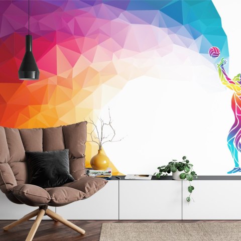 Fototapeta Siatkarz W Abstrakcyjnym Wydaniu Vinyl Gładki 152.5x104 FT-3239-VGL