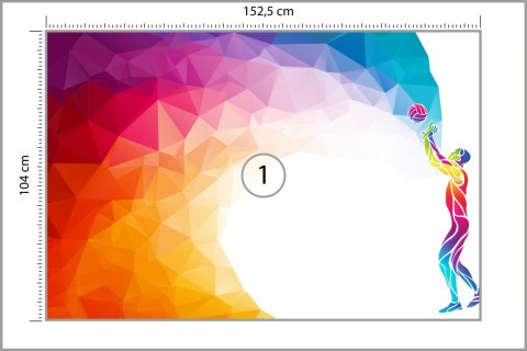 Fototapeta Siatkarz W Abstrakcyjnym Wydaniu Vinyl Gładki 152.5x104 FT-3239-VGL