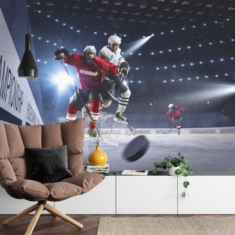 Fototapeta Starcie Hokeistów Vinyl Gładki 152.5x104 FT-3836-VGL