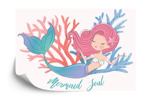 Fototapeta Syrena Z Roślinami Vinyl Gładki 152.5x104 FT-2335-VGL