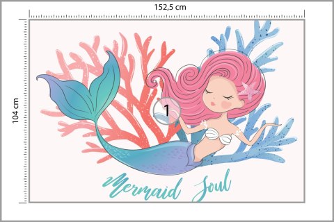 Fototapeta Syrena Z Roślinami Vinyl Gładki 152.5x104 FT-2335-VGL