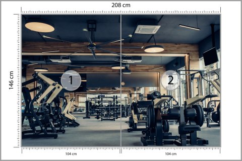 Fototapeta Wnętrze Nowoczesnej Siłowni Flizelina 208x146 FT-3960-VEXL