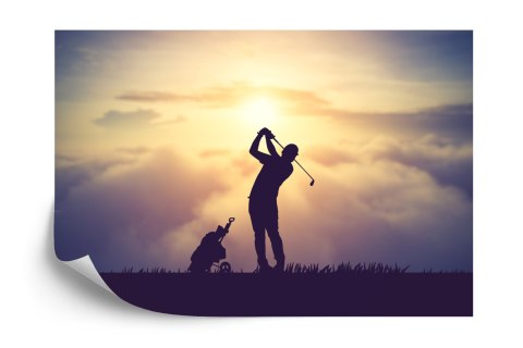 Fototapeta Golfista Na Tle Zachodu Słońca Vinyl Gładki 152.5x104 FT-3798-VGL