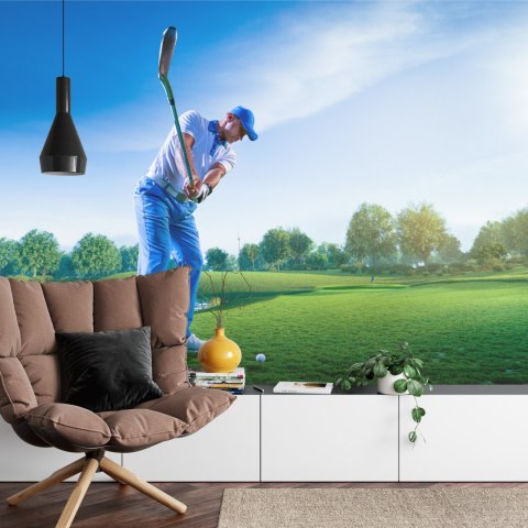 Fototapeta Golfista W Czasie Rozgrywki Vinyl Gładki 152.5x104 FT-3809-VGL