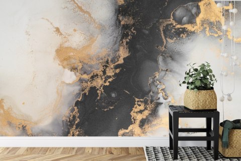 Fototapeta Marble Ink Abstract Art From Exquisite Original Painting For Abstract Background . Painting Was Painted Pattern Of Om