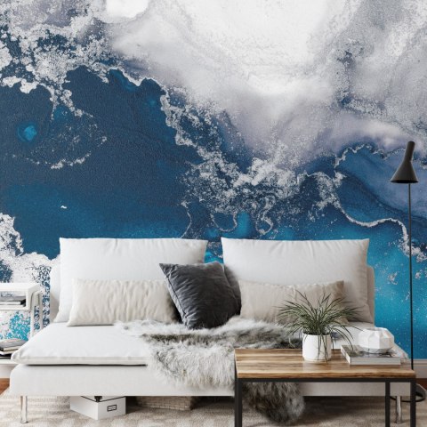 Fototapeta Marble Ink Abstract Art From Exquisite Original Painting For Abstract Background . Painting Was Painted Pattern Of Om