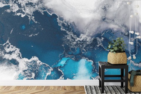 Fototapeta Marble Ink Abstract Art From Exquisite Original Painting For Abstract Background . Painting Was Painted Pattern Of Om